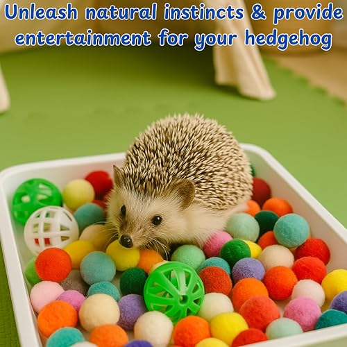 Dig-Box Tray For Hedgehog Cage With Ball Toy, Funny Dig-Box Tray Toys for Hedgehogs, Ball Bell Toy for Hamster Ferret Kitten Cat, Hedgehog Accessories, Small Animal Accessories (White, 8.4*5.9*1.6in) - color: White, size: Small