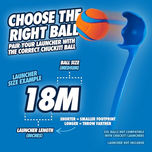 Chuckit! Dog Ball Launcher, Junior 18in, Medium 2.5in Ball - size: 18in, style: Junior