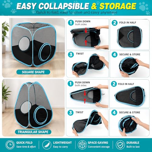 Rabbit Playpen with Tunnel, Bunny Tunnel Tent for Indoor Rabbits