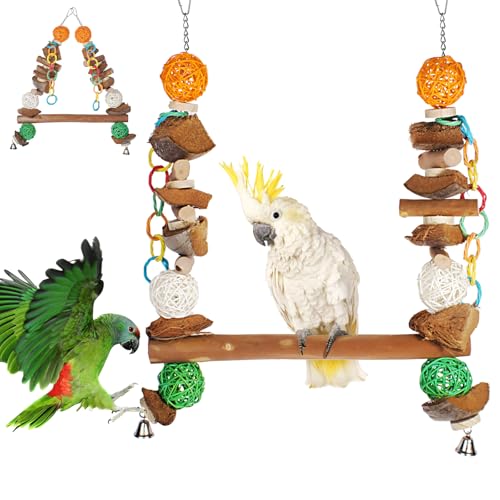 Large Bird Toys,Bird Toys for Parrots,23" for Medium Large Birds - color: Bird Stand