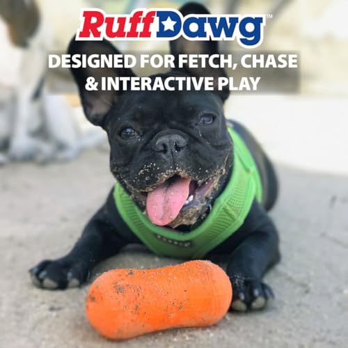 Ruff Dawg Ruff-Flex Weenut Treat-Fillable Dog Toy, SM, Green - color: Green, size: SM – 4.65"