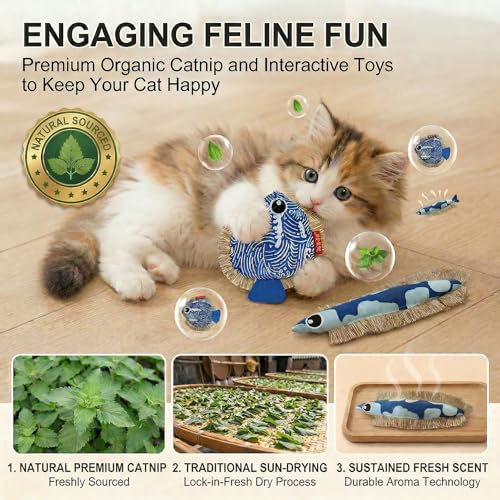Cat Nip Toys for Cats,2 Pack,for Bored Indoor Adults and Kittens