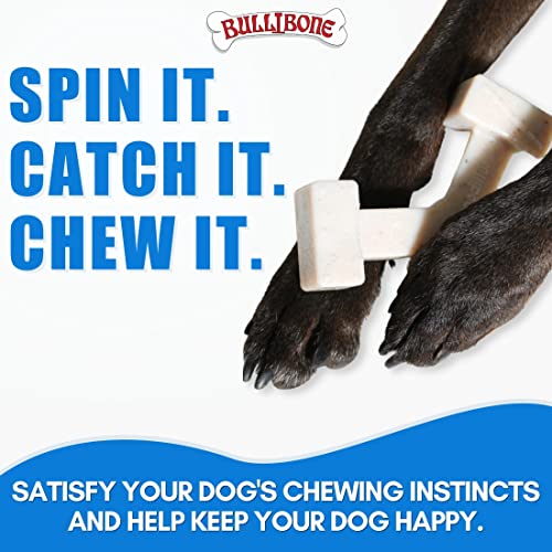 Bullibone Nylon Dog Chew Toy Spin-a-Bone - Interactive Dog Toy, Triggers Natural Instincts, and Improves Oral Health - size: Small / Medium Dog 2 Pack