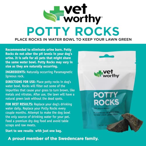 Vet Worthy Potty Rocks - Dog Rocks for Water Bowl to Prevent Grass Burn