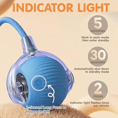 Rocfish Durable Interactive Cat Toys for Indoor Cats (blue01, 01) - color: blue01, size: 01
