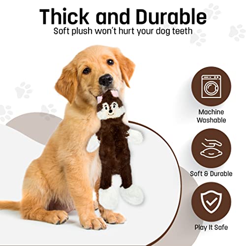 FGA MARKETPLACE Duck-Fox Flat NO Stuffing NO Squeak Plush Dog Toy, Funny Style Will Entertain Your Pet for Hours, Recommended for Small and Medium Dog 21 INCH Long - color: DUCK FOX