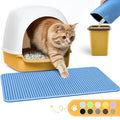 Powools Cat Litter Mat, 23.2 x 14.6 in, Waterproof, Non-Slip, Blue - color: Blue, size: 23.2 x 14.6 Inch