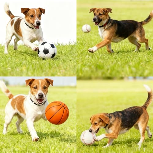 3 Pack Flying Saucer Ball for Dogs, Pet Flying Discs Toys, Interactive Dog Disc Saucer Ball and Basketball Chewing Toy, Foldable Dogs Games Toys Outdoor Sports Exercise No Light