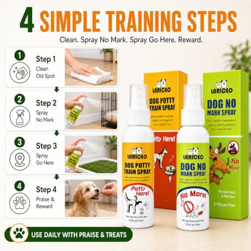 Dog Potty Location Training Sprays for No-Go and Go-Here Zones - size: 360ml