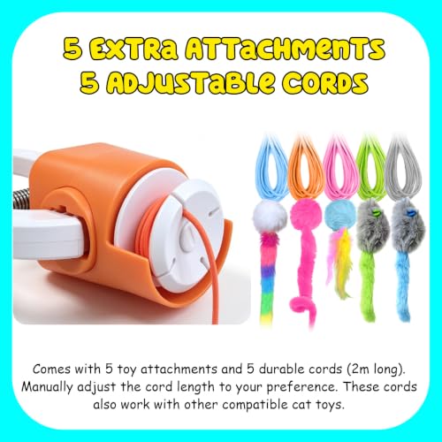 Automatic Interactive Cat Toy for Indoor Cats, Doorway Cat Kittens Toys - color: Grey