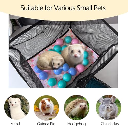 kathson Ferret Ball Pit Hammock for Cage Hanging Bed Playpen Toy Box