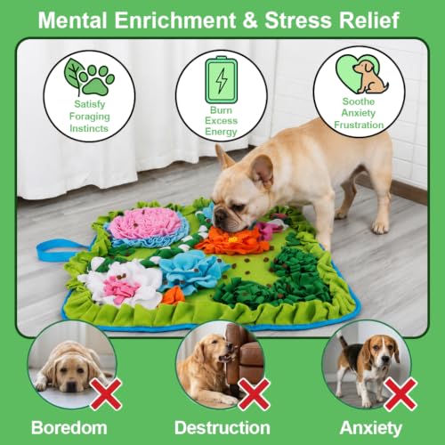 Vextronic Snuffle Mat for Dogs, Large Breed Slow Feeder Interactive Toy - color: Lime