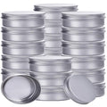 4 Ounce Aluminum Tin Jar Refillable Containers Screw Lid, Silver, 24 Pack - size: 4 Ounce (Pack of 24)