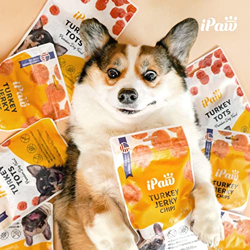 iPaw Turkey Tots Dog Treat, SQF-Certified Production Process,Training Treat - size: 3.5 Ounce (Pack of 3), style: Turkey Tots