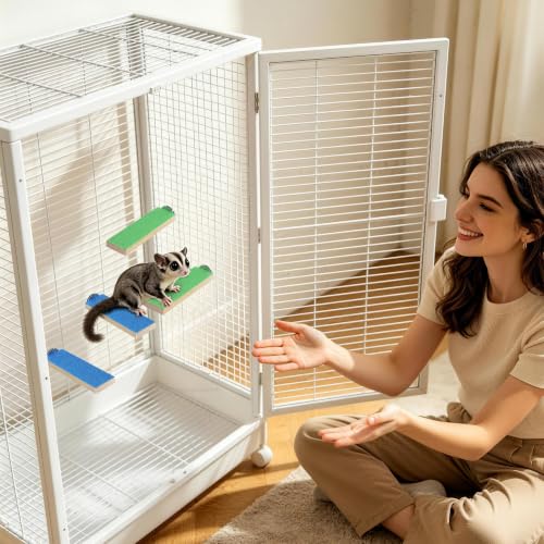 Mygeromon Sugar Glider Toy Climbing Steps Rat Cage Platform Accessories