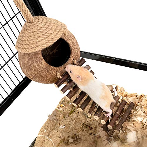 andwe Coconut Bird Nest Hut with Ladder