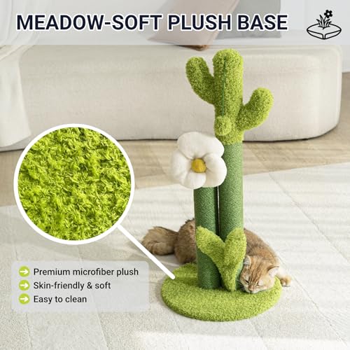 Happi N Pets 33" Cactus Cat Tree, Tall Cat Scratching Post for Large Cats - size: 33"