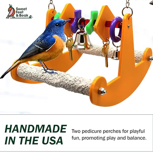 Sweet Feet and Beak Tweeter Totter Rocker, Two Perch Bird Swing, Medium - size: Medium/Large