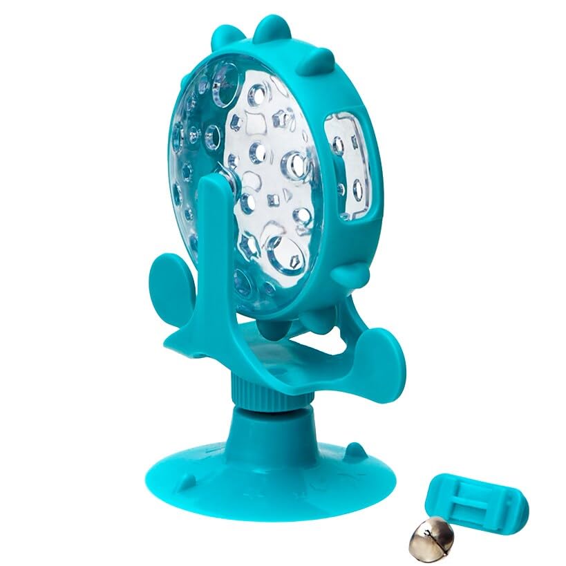 Lakeside Cat Spinning Windmill Treat Dispenser with Suction Cup