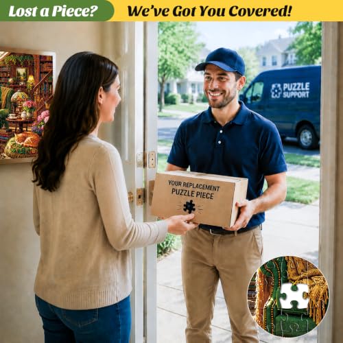 500 Piece Puzzle for Adults,Garden Books Library Jigsaw Puzzles 500 Pieces - color: Garden Library