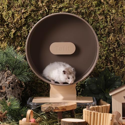 Super‑Silent Hamster Exercise Wheel – 8.66‑inch Quiet Running Spinner - color: Nut Brown, size: 8.7inch