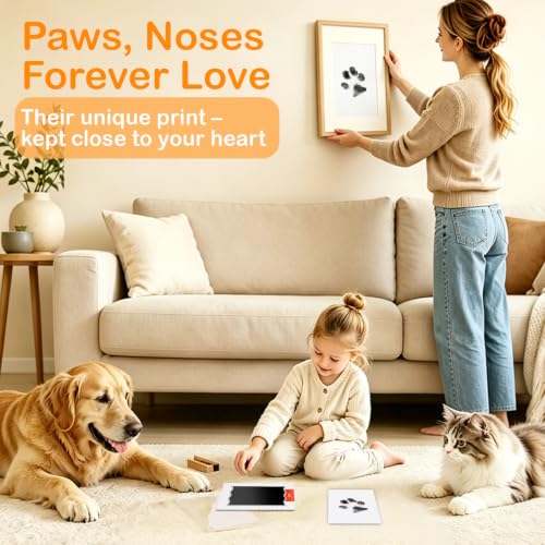 Nabance Paw Print Kit for Dogs & Cats, Inkless Pet Paw & Nose Print, 3 Pack - size: Large (3 Pack)