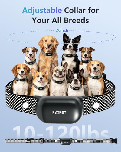 PATPET Dog Shock Collar with Remote Control - 4000FT Safe Training Collar - color: Dark Grey