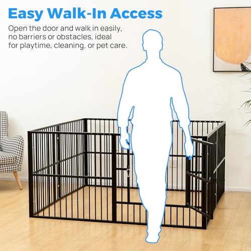 2-Panel Dog Playpen Extension - color: Black, style: 2 Panels