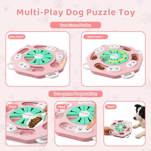 MateeyLife Dog Puzzle Toy for Smart Dogs, Puppy Enrichment Toys (L1, Pink) - color: L1, Pink