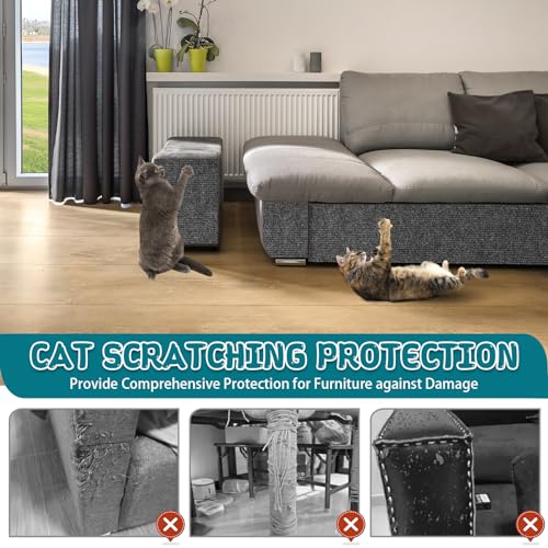 LSGCQ Cat Scratch Mat Self Adhesive Cat Scratch Furniture Protector - color: Dark Gray, size: 15.8’’x78.7’’