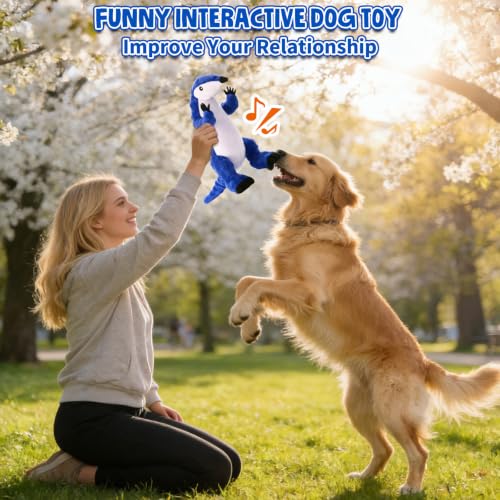loncoldy Plush Chew Toys for Dogs Tough Squeaky Dog Toys Stuffed Animals Plush Dog Toy for Puppy Small Medium Dogs to Keep Them Busy
