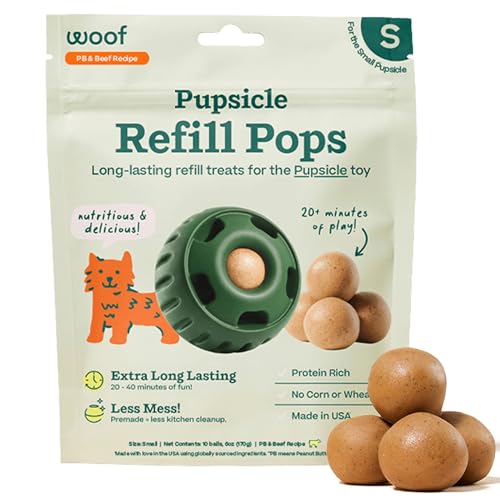 WOOF Pupsicle Peanut Butter & Beef Refill Pops Dog Treats, Small, 10 Count