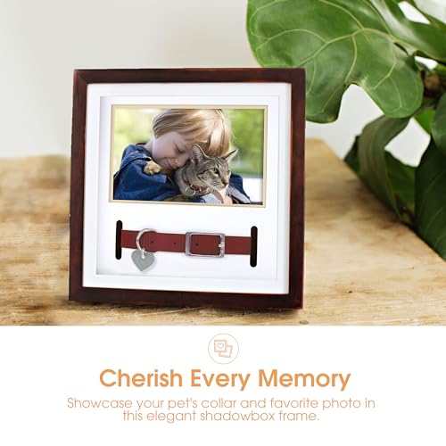 Pearhead Pet Collar Keepsake Picture Frame, Espresso - color: Espresso Collar Frame