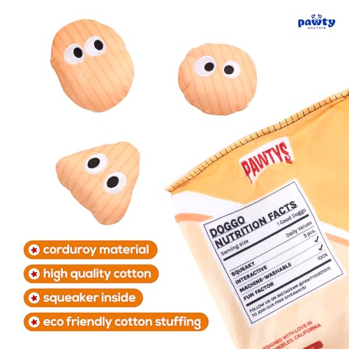 PAWTATO Chips - Interactive Plush Snuffle Dog Toy with Crinkle Paper - Hide and Seek Snuffle Puzzle Dog Toy - Dog Enrichichment - Mental Stimulation Stress Relief - Durable Tough - style: PAWTATO Chips