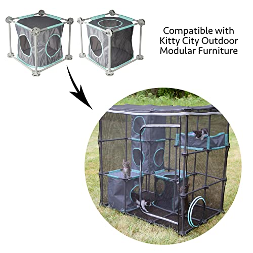 Kitty City Outdoor Catio Furniture and Play Kits for Cats, Cubes Replacement - color: Polyester Cube House