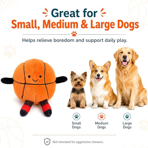 Interactive Dog Toys, Moving Basketball Dog Toy, Rechargeable Bouncing Ball - color: Basketball