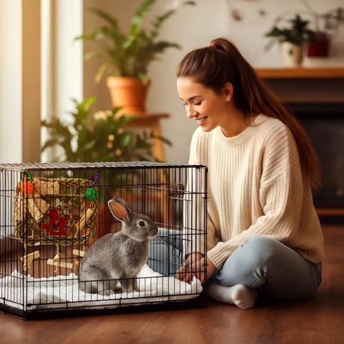 Rabbits Chew Toy, Bunny Cage Hanging Chew Toys and Treats - size: Standard