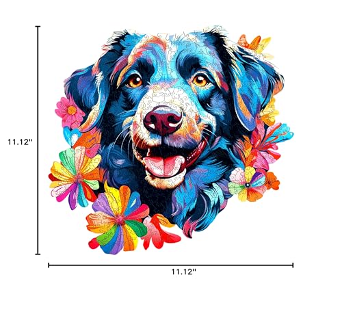 ESC WELT Wooden Dog Puzzle 200 Pieces - Captivating Mind Entertainment for Teens and Adults - Fun and Environmentally Friendly Toy - Challenging Jigsaw Game - Wooden Puzzle - color: Dog, size: 200 pcs