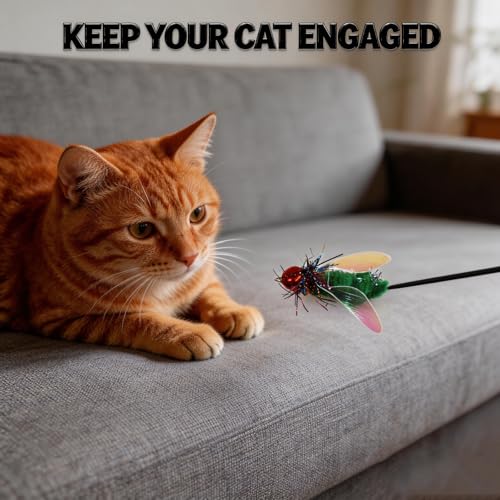 4 PCS Simulation Insect Cat Toy Attachments