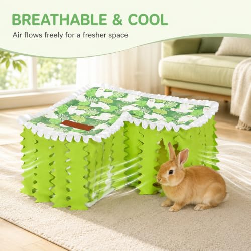 Guinea Pig Hamster Hideout, Guinea Pig Hide Felt Houses & Habitats, for Hamster Rat Mice Parrot Chinchilla Hedgehog Flying Squirrel - Playing Sleeping Resting(Sheep) - color: heavy Green