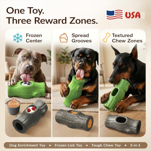 KADTC 2 Pack XXL 3-in-1 Dog Frozen Treat & Lick & Chew Toy for Large Dogs - size: XXL-2PCS