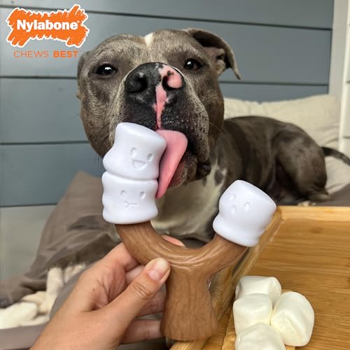 Nylabone Strong Chew Marshmallow Stick Dog Chew Toy, Large - size: Large