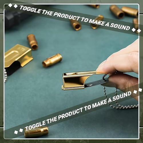 Jenaai 3 Pieces Brass Dog Training Clicker with Chain for Dogs Cats, Gold - color: Gold