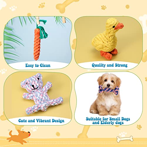 Sumind 12 Pcs Rope Dog Toys for Aggressive Chewers,Giraffe