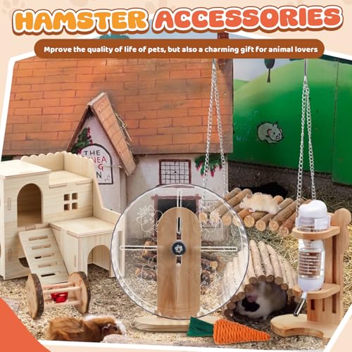 18 Pcs Hamster Accessories for Cages 10 Kinds Hamster Toys Set - style: Mixed Play Style