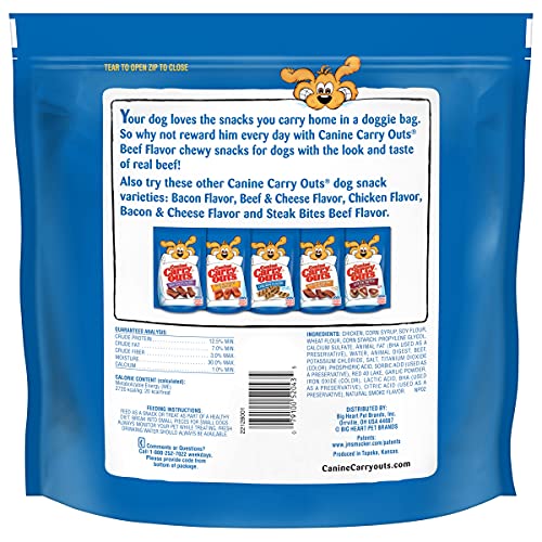 Canine Carry Outs Beef Flavor Dog Treats, 47 Ounce Bag (Pack of 4) - size: 2.94 Pound (Pack of 4)