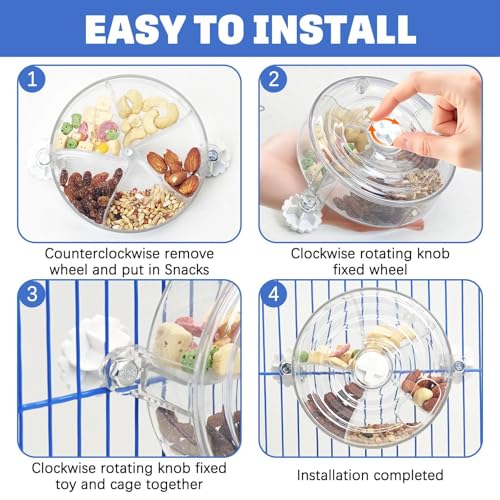 BNOSDM Bird Foraging Toy, Enrichment Parrot Puzzle Toys Transparent - color: White