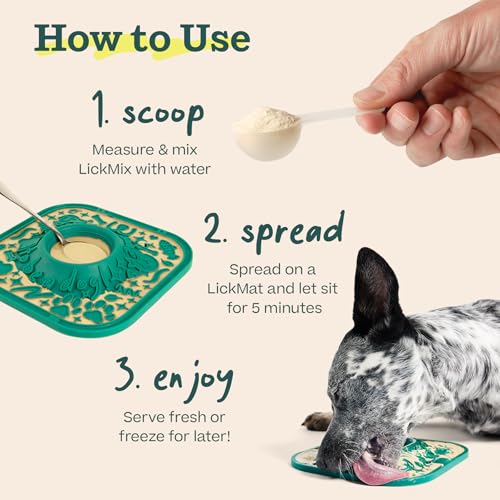 WOOF LickMix, Dog Lick Mat Spread & Meal Topper, Bacon & Cheese