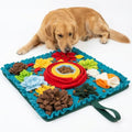 PET ARENA Dog Snuffle Feeding Mat, Adjustable Nose Work Activity Toy - color: Large Colorful - Flower Design