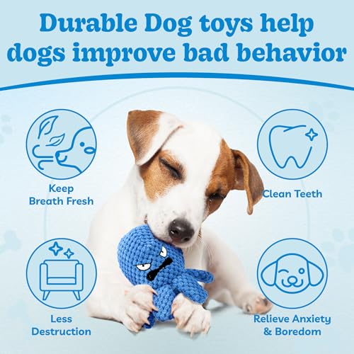 Interactive Dog Toys, 4 Pack Octopus Squeaky Hide And Seek Large Dog Toys - color: 4 Pack Octopus